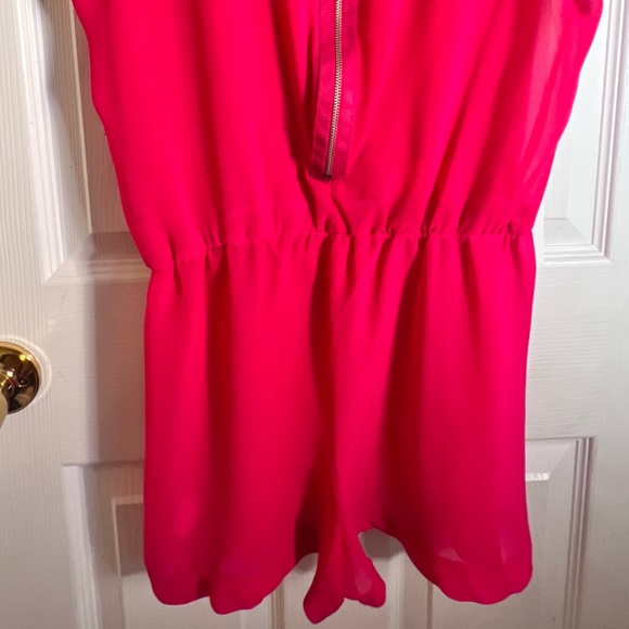Pink Satin romper shorts size xs|s swimsuit cover - Picture 2 of 4